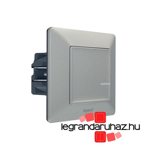 Legrand Valena Life with Netatmo okos kapcsoló/dimmer (végrehajtó), nulla vezető nélkül (retrofit), keret nélkül, alumínium, Legrand 752384A