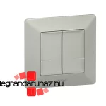 Legrand Valena Life Netatmo vezeték nélküli kapcsoló - kettős egypólusú alumínium, Legrand 752387