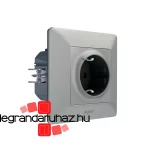 Legrand Valena Life Netatmo intelligens csatlakozóaljzat 16A alumínium, Legrand 752394