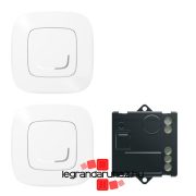   Legrand Valena Allure Netatmo párosított szett alternatív kapcsolás mikromodul segítségével - 2 vezeték nélküli kapcsoló + mikromodul fehér, Legrand 752550