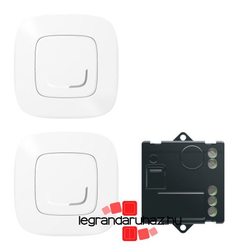 Legrand Valena Allure Netatmo párosított szett alternatív kapcsolás mikromodul segítségével - 2 vezeték nélküli kapcsoló + mikromodul fehér, Legrand 752550