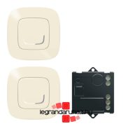   Legrand Valena Allure Netatmo párosított szett alternatív kapcsolás mikromodul segítségével - 2 vezeték nélküli kapcsoló + mikromodul elefántcsont, Legrand 752650