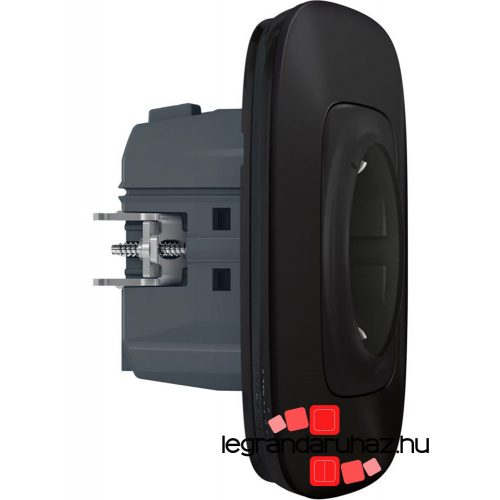 Legrand Valena Allure Netatmo intelligens csatlakozóaljzat 16A fekete, Legrand 752894