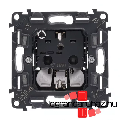Legrand Valena InMatic 2P+F csatlakozóaljzat mechanizmus biztonsági zsaluval, rugós vezetékbekötéssel, Legrand 753020