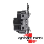 Legrand Valena InMatic 2P+F csatlakozóaljzat mechanizmus biztonsági zsaluval, rugós vezetékbekötéssel, Legrand 753020
