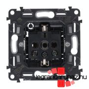   Legrand Valena InMatic 2P+F csatlakozóaljzat mechanizmus, csavaros vezetékbekötéssel, Legrand 753025