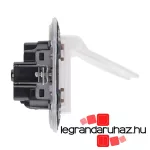 Legrand Valena Life 2P+F csatlakozóaljzat biztonsági zsaluval, csapófedéllel, IP44 fehér, Legrand 753119
