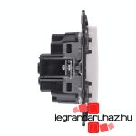 Legrand Valena Life 2P+F csatlakozóaljzat biztonsági zsalu nélkül, rugós vezetékbekötéssel fehér, Legrand 753121