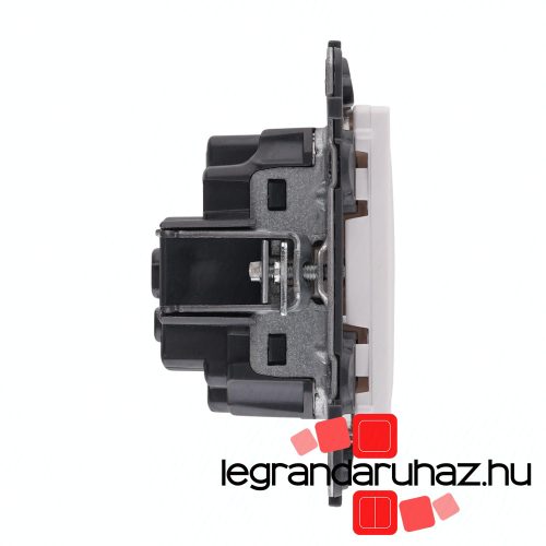 Legrand Valena Life 2P+F csatlakozóaljzat biztonsági zsalu nélkül, rugós vezetékbekötéssel fehér, Legrand 753121