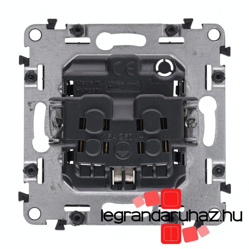 Legrand Valena Life 2P+F csatlakozóaljzat biztonsági zsaluval, csavaros vezetékbekötéssel fehér, Legrand 753124
