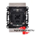 Legrand Valena Life 2x2P+F csatlakozóaljzat biztonsági zsaluval, egybeépített burkolattal, keret nélkül, rugós fehér, Legrand 753126