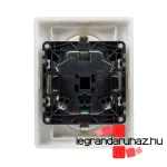 Legrand Valena Life 2x2P+F csatlakozóaljzat biztonsági zsaluval, egybeépített burkolattal, keret nélkül, rugós fehér, Legrand 753126