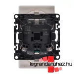 Legrand Valena Life 2x2P+F csatlakozóaljzat biztonsági zsalu nélkül, egybeépített burkolattal, keret nélkül, rugós fehér, Legrand 753127