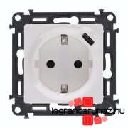   Legrand Valena Life 2P+F csatlakozóaljzat+ USB C-típusú töltőaljzat, fehér, Legrand 753135
