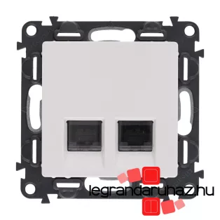   Legrand Valena Life 2xRJ45 Cat. 5e UTP csatlakozóaljzat fehér, Legrand 753141