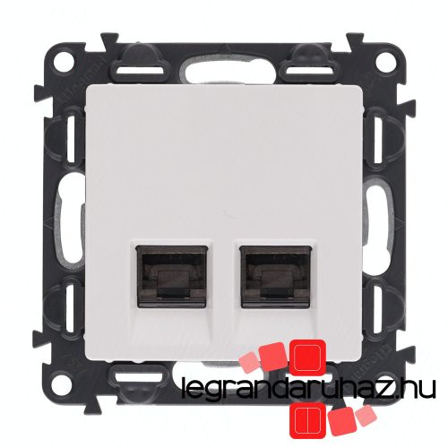 Legrand Valena Life 2xRJ45 Cat. 6A STP csatlakozóaljzat fehér, Legrand 753149