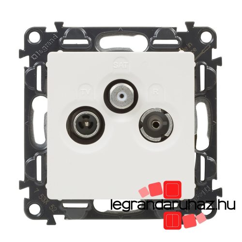 Legrand Valena Life TV-Rádió-SAT aljzat, csillagpontos, 1,5 dB fehér, Legrand 753152