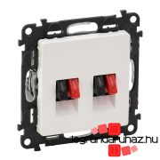   Legrand Valena Life hangszóró-csatlakozóaljzat (4 kivezetéssel) fehér, Legrand 753178