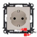 Legrand Valena Life 2P+F csatlakozóaljzat biztonsági zsaluval, rugós vezetékbekötéssel elefántcsont, Legrand 753220