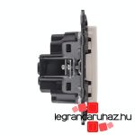 Legrand Valena Life 2P+F csatlakozóaljzat biztonsági zsaluval, rugós vezetékbekötéssel elefántcsont, Legrand 753220