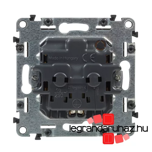 Legrand Valena Life 2P+F csatlakozóaljzat biztonsági zsaluval, csavaros vezetékbekötéssel elefántcsont, Legrand 753224
