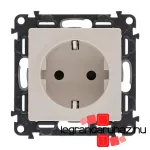 Legrand Valena Life 2P+F csatlakozóaljzat biztonsági zsalu nélkül, csavaros vezetékbekötéssel elefántcsont, Legrand 753225