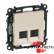   Legrand Valena Life 2xRJ11 csatlakozóaljzat elefántcsont, Legrand 753239