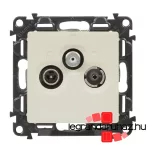 Legrand Valena Life TV-Rádió-SAT aljzat, csillagpontos, 1,5 dB elefántcsont, Legrand 753252