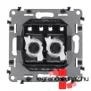   Legrand Valena Life 2xRJ45 Cat. 6 UTP csatlakozóaljzat alumínium, Legrand 753343