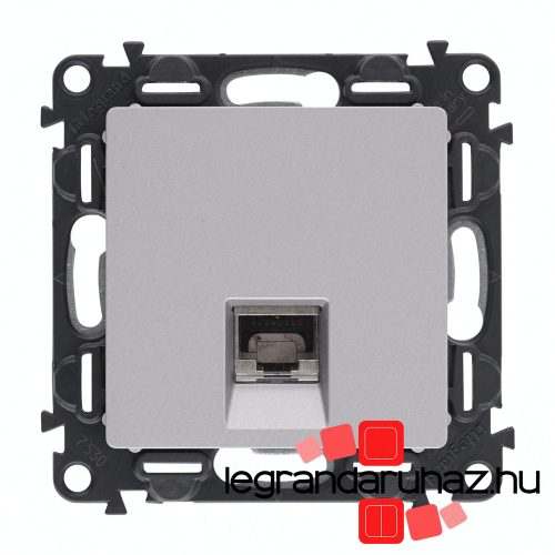 Legrand Valena Life 1xRJ45 Cat. 6 STP csatlakozóaljzat alumínium, Legrand 753346