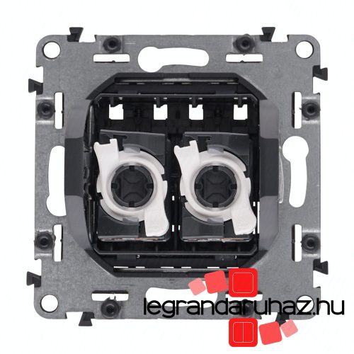 Legrand Valena Life 2xRJ45 Cat. 5e FTP csatlakozóaljzat alumínium, Legrand 753354