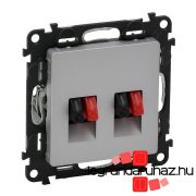   Legrand Valena Life hangszóró-csatlakozóaljzat (4 kivezetéssel) alumínium, Legrand 753378