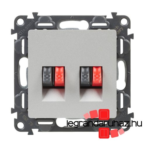 Legrand Valena Life hangszóró-csatlakozóaljzat (4 kivezetéssel) alumínium, Legrand 753378