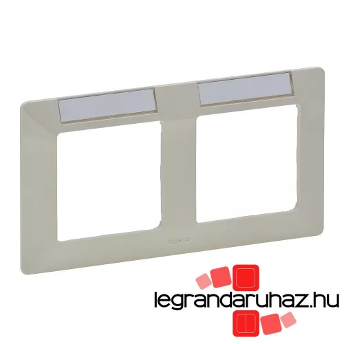 Legrand Valena Life kettős keret, vízszintes, címketartóval elefántcsont, Legrand 754052