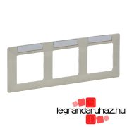   Legrand Valena Life hármas keret, vízszintes, címketartóval elefántcsont, Legrand 754053