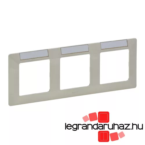 Legrand Valena Life hármas keret, vízszintes, címketartóval elefántcsont, Legrand 754053