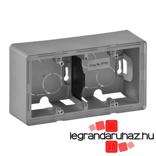 Legrand Valena Life kiemelődoboz, kettős alumínium, Legrand 754212