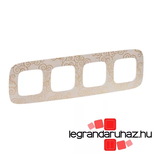 Valena Allure Négyes keret, Arany dekor, Legrand 754354