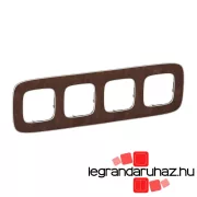 Valena Allure Négyes keret, Cserzett bőr, Legrand 754454