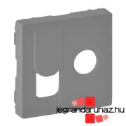   Legrand Valena Life burkolat TV csatlakozóaljzat + RJ45 Cat. 6 UTP aljzat burkolat alumínium, Legrand 754832