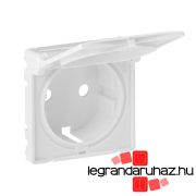   Legrand Valena Life 2P+F csatlakozóaljzat burkolat csapófedéllel fehér, Legrand 754840