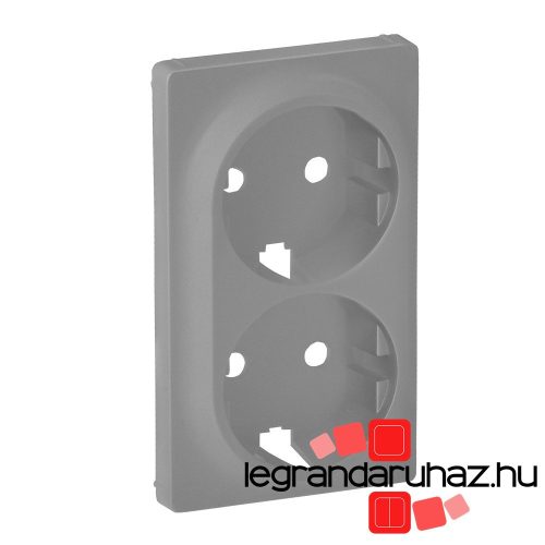 Legrand Valena Life 2x2P+F csatlakozóaljzat burkolat alumínium, Legrand 754952