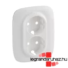   Legrand Valena Allure 2x2P+F aljzat monobloc burkolat + kerettel, Fehér, Legrand 754955