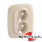   Legrand Valena Allure 2x2P+F aljzat monobloc burkolat + kerettel, Elefántcsont, Legrand 754956