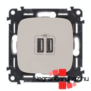   Valena Allure Kettős USB töltőaljzat, burkolattal, Elefántcsont, Legrand 754996