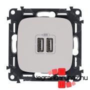   Valena Allure Kettős USB töltőaljzat, burkolattal, Gyöngyház, Legrand 754999