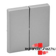   Legrand Valena Life kettős billentyű alumínium, Legrand 755022