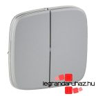   Valena Allure Kettős kapcsoló burkolat, Alumínium, Legrand 755027