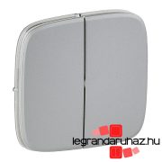   Valena Allure Kettős kapcsoló burkolat, Alumínium, Legrand 755027