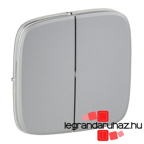 Valena Allure Kettős kapcsoló burkolat, Alumínium, Legrand 755027